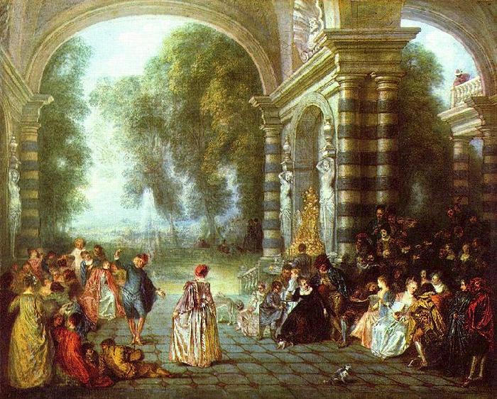 Jean antoine Watteau Das Ballvergnegen France oil painting art